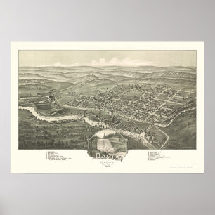 Davis, WV Panoramic Map - 1898 Poster