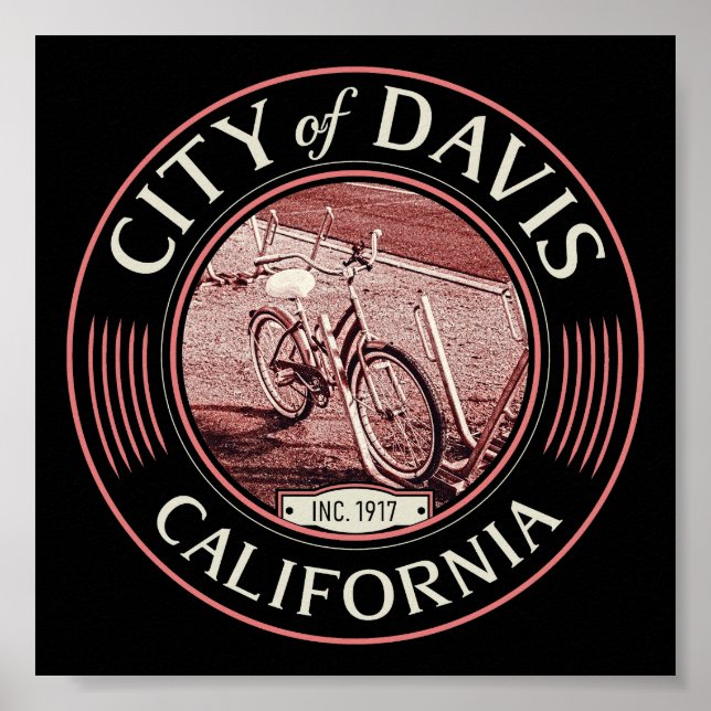 DAVIS YOLO CALIFORNIA - CITY OF DAVIS CA POSTER (Front)
