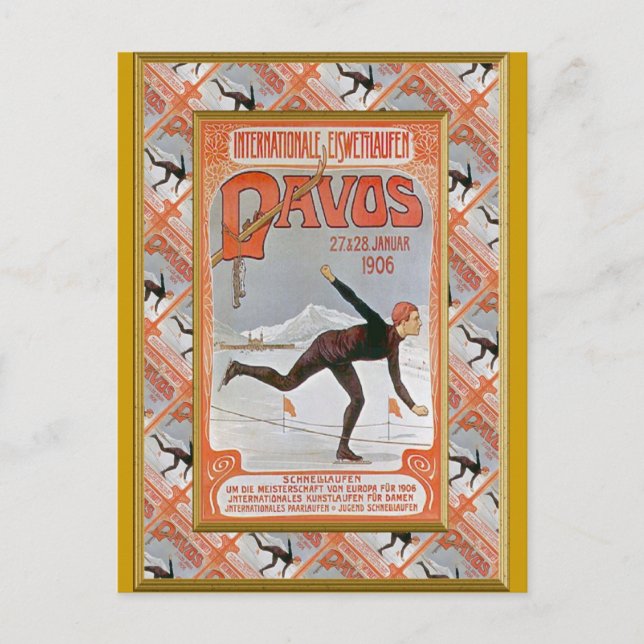 Davos 1906 holiday postcard (Front)