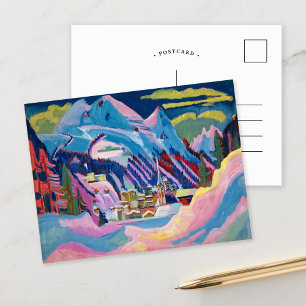 Davos in Winter   Ernst Ludwig Kirchner Postcard