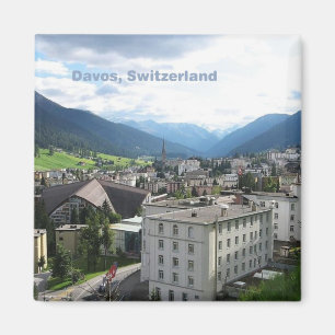 Davos Switzerland Photo Souvenir Fridge Magnets