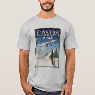 Davos Switzerland travel poster T-Shirt