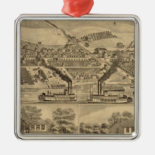 Davosburgh coal works metal tree decoration (Front)