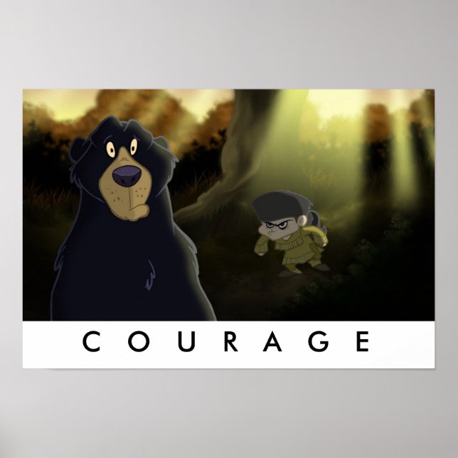Davy Crockett "Courage" Print (Front)