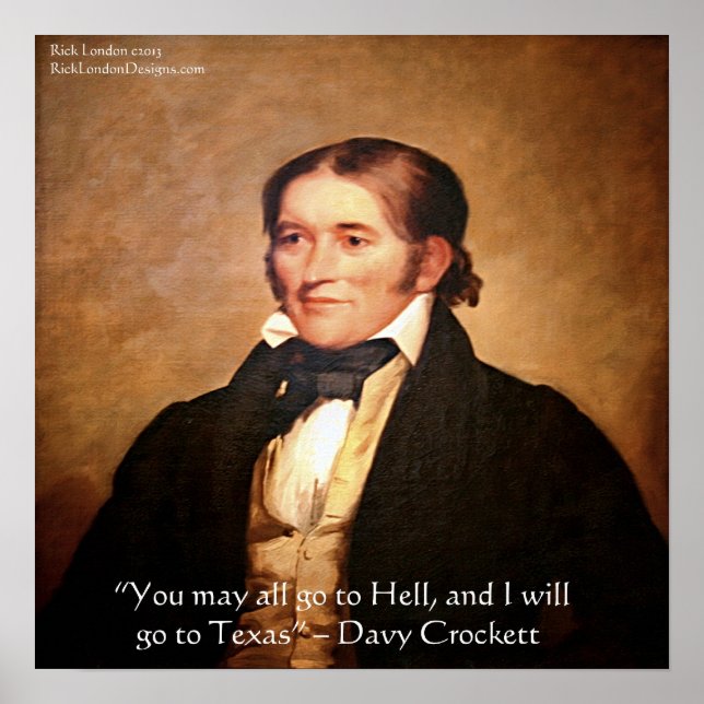 Davy Crockett "Going To Texas" Poster (Front)