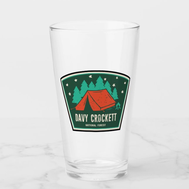 Davy Crockett National Forest Camping Glass (Front)