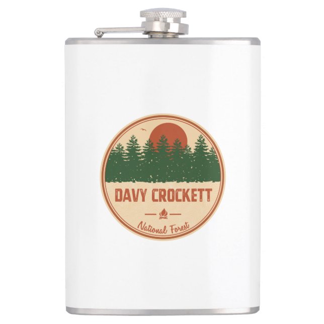 Davy Crockett National Forest Hip Flask (Front)