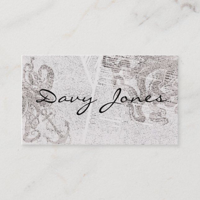 Davy Jones Business Card (Front)