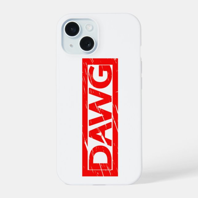 Dawg Stamp iPhone 15 Case (Back)
