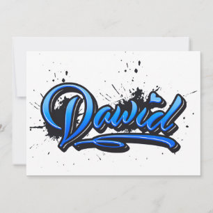Dawid Heart Splash Graffiti Map Card