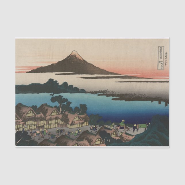 Dawn at Isawa in Kai Province by Hokusai Tissue Paper (Front)