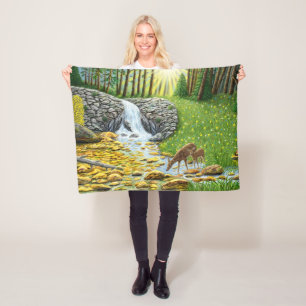 Dawn at the Forest Fleece Blanket
