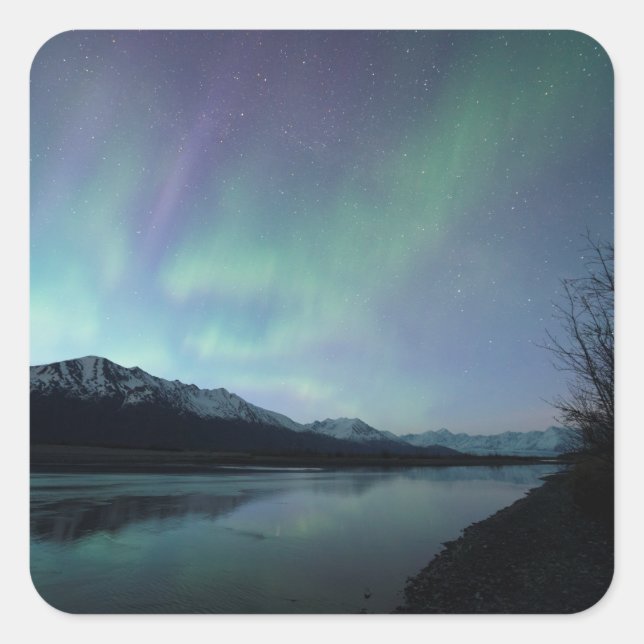 Dawn Aurora Square Sticker (Front)