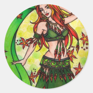 Dawn Belly Dancer Classic Round Sticker