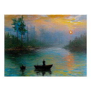 Dawn Fishing Poster