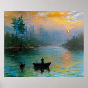 Dawn Fishing Poster