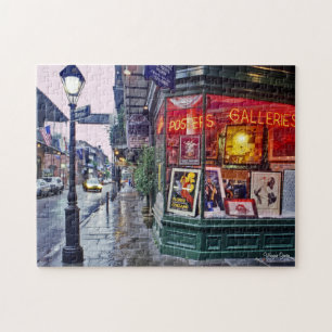 Dawn - French Quarter - Gallery Corner Jigsaw Puzzle