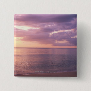 Dawn meets beach 15 cm square badge