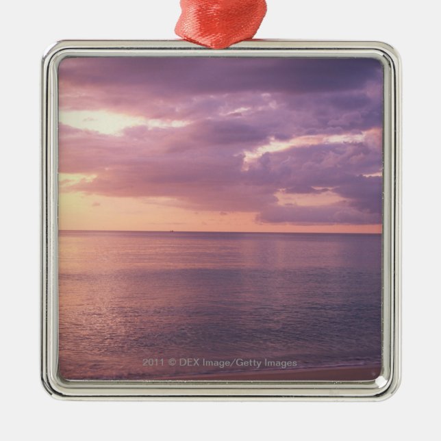 Dawn meets beach metal ornament (Front)