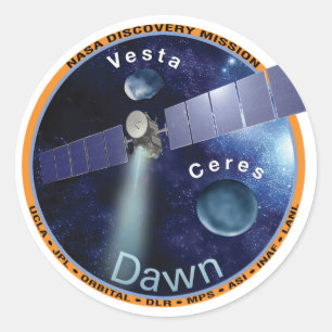 Dawn Mission Patch Classic Round Sticker