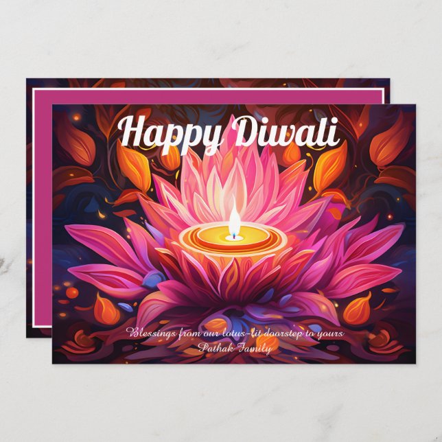 Dawn of Diya Diwali Card (Front/Back)