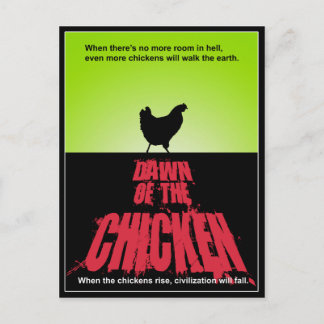 DAWN Of The CHICKEN Postcard