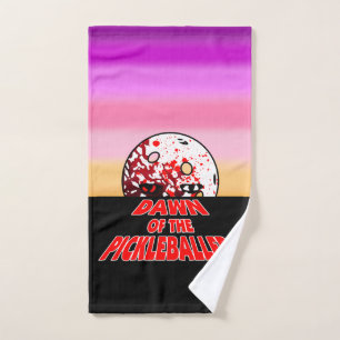 Dawn of the Pickleballer Halloween Horror Zombie Hand Towel