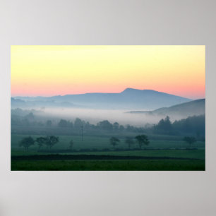 Dawn over Hadrians Wall Poster