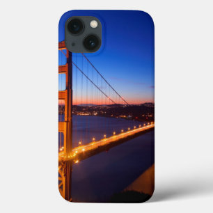 Dawn over San Francisco and Golden Gate Bridge. iPhone 13 Case