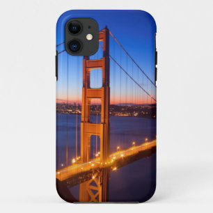 Dawn over San Francisco and Golden Gate Bridge. iPhone 11 Case