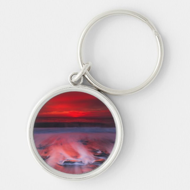 Dawn Over The Stormy Sea Key Ring (Front)
