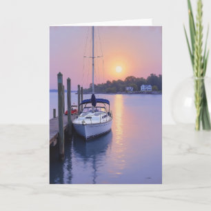 Dawn Sailboat Fathers Day Card
