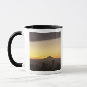 Dawn sky over Portland and Mt. Hood, Oregon Mug