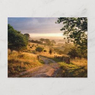 Dawn Sunshine English Countryside Postcard