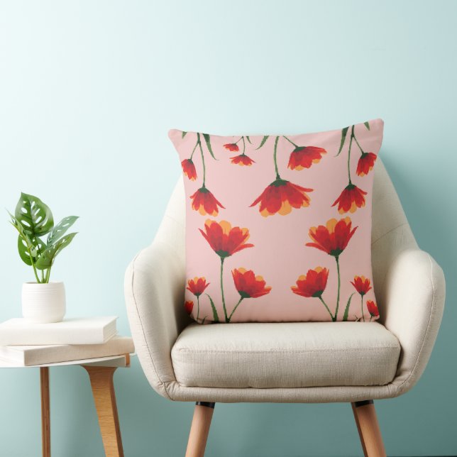 Dawnfire Poppies Cushion (Chair)