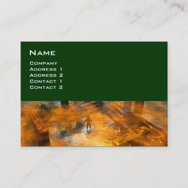 DAWNING DARK/ ALIEN WORLDS Science Fiction Business Card (Front)