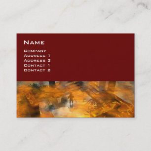 DAWNING DARK/ALIEN WORLDS Science Fiction Red Business Card