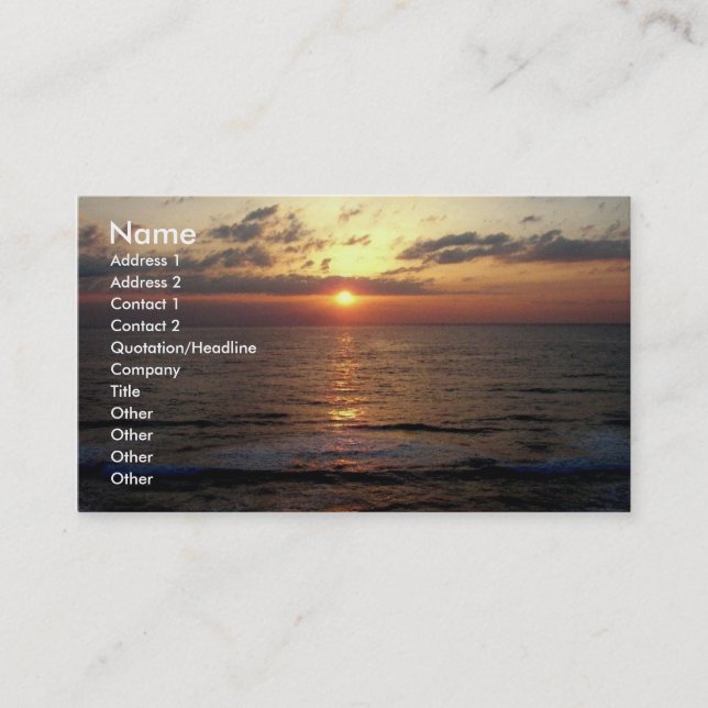 Dawning/Seascape Business Card (Front)