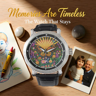 Dawn's Embrace" - Butterfly & Flowers Watch