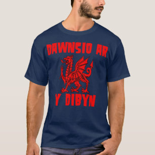 Dawnsio ar y dibyn Welsh Rugby Union Dragon T-Shirt