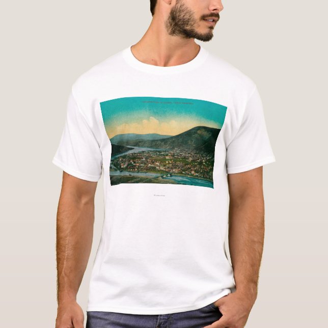 Dawson, Alaska Yukon Territory Town View T-Shirt (Front)