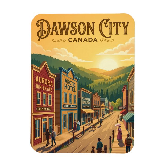 Dawson City Canada Magnet (Vertical)
