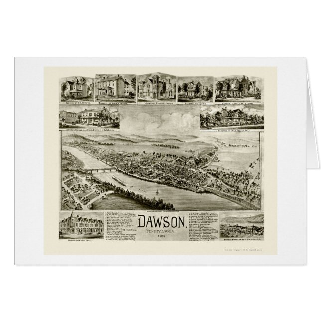 Dawson, PA Panoramic Map - 1902 (Front Horizontal)