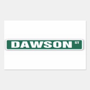 Dawson Street Name Sticker