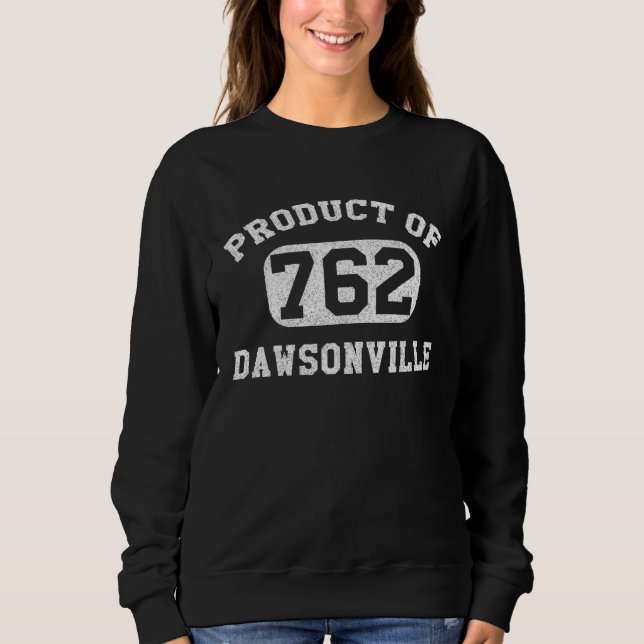 Dawsonville Georgia Vintage Retro Area Code Sweatshirt (Front)