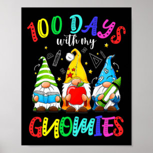 Day 100 Days Of School Gnome Costume Women Men Kid Poster