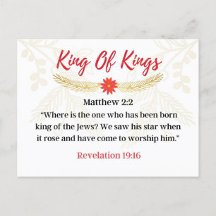 Day 12. Names Of Jesus   King Of Kings Advent  Postcard