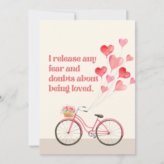 Day 14 Red Heart Manifest Love Affirmation Cards (Front)