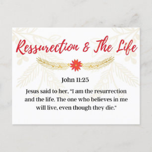Day 15. Names Of Jesus Ressurection & The Life Po Postcard