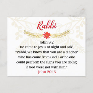 Day 16. Names Of Jesus Rabbi Advent Postcard